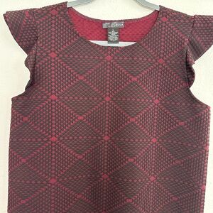 Aqua ruffle short sleeve top